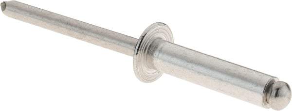 RivetKing - Size 610 Dome Head Aluminum Open End Blind Rivet - Aluminum Mandrel, 0.501" to 5/8" Grip, 3/8" Head Diam, 0.192" to 0.198" Hole Diam, 0.825" Length Under Head, 3/16" Body Diam - Americas Industrial Supply