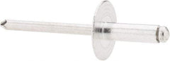 RivetKing - Size 66 Large Flange Dome Head Aluminum Open End Blind Rivet - Aluminum Mandrel, 0.251" to 3/8" Grip, 5/8" Head Diam, 0.192" to 0.196" Hole Diam, 0.575" Length Under Head, 3/16" Body Diam - Americas Industrial Supply