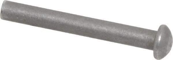 RivetKing - 3/16" Body Diam, Round Steel Solid Rivet - 1-1/2" Length Under Head - Americas Industrial Supply