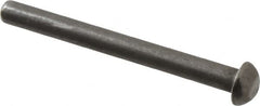 RivetKing - 3/16" Body Diam, Round Uncoated Steel Solid Rivet - 2" Length Under Head, 90° Countersunk Head Angle - Americas Industrial Supply