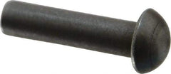 RivetKing - 1/4" Body Diam, Round Steel Solid Rivet - 1" Length Under Head - Americas Industrial Supply