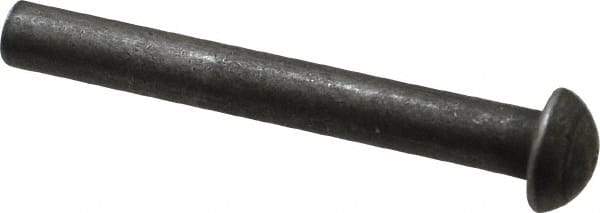 RivetKing - 1/4" Body Diam, Round Uncoated Steel Solid Rivet - 2" Length Under Head - Americas Industrial Supply