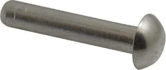 RivetKing - 3/16" Body Diam, Round Aluminum Solid Rivet - 1" Length Under Head, Grade 1100F - Americas Industrial Supply