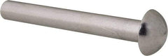 RivetKing - 1/4" Body Diam, Round Aluminum Solid Rivet - 2" Length Under Head, Grade 1100F - Americas Industrial Supply