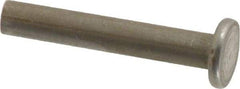 RivetKing - 1/8" Body Diam, Flat Uncoated Steel Solid Rivet - 3/4" Length Under Head - Americas Industrial Supply