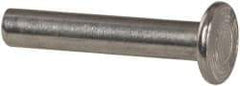 RivetKing - 3/16" Body Diam, Flat Aluminum Solid Rivet - 1" Length Under Head, Grade 1100F - Americas Industrial Supply