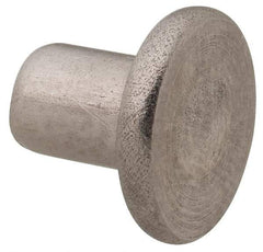 RivetKing - 3/16" Body Diam, Round Uncoated Stainless Steel Solid Rivet - 1/4" Length Under Head, Grade 18-8 - Americas Industrial Supply