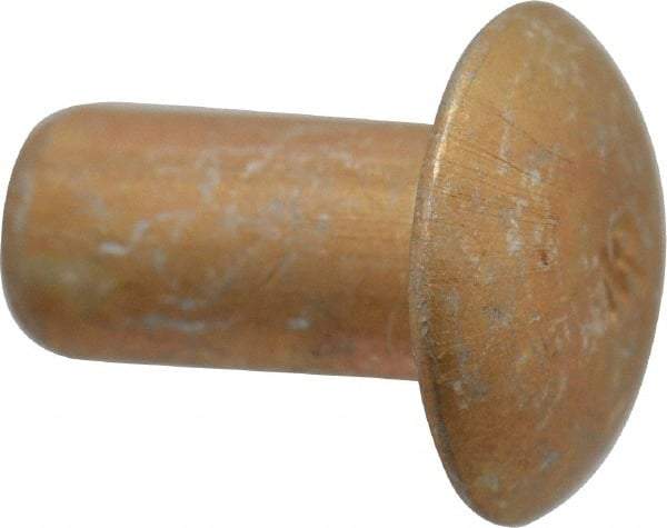 RivetKing - 3/16" Body Diam, Universal Aluminum Solid Rivet - 3/8" Length Under Head, Grade 1100F - Americas Industrial Supply