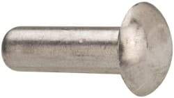 RivetKing - 3/16" Body Diam, Universal Aluminum Solid Rivet - 5/8" Length Under Head, Grade 1100F - Americas Industrial Supply