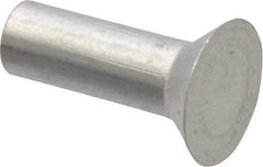 RivetKing - 1/8" Body Diam, Countersunk Uncoated Aluminum Solid Rivet - 3/8" Length Under Head, Grade 1100F, 90° Countersunk Head Angle - Americas Industrial Supply