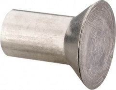 RivetKing - 3/16" Body Diam, Countersunk Aluminum Solid Rivet - 3/8" Length Under Head, Grade 1100F, 78° Countersunk Head Angle - Americas Industrial Supply