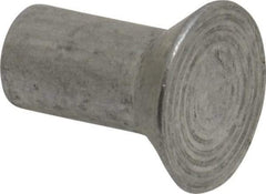 RivetKing - 1/4" Body Diam, Countersunk Uncoated Aluminum Solid Rivet - 1/2" Length Under Head, Grade 1100F, 78° Countersunk Head Angle - Americas Industrial Supply