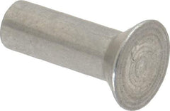 RivetKing - 1/4" Body Diam, Countersunk Aluminum Solid Rivet - 3/4" Length Under Head, Grade 1100F, 78° Countersunk Head Angle - Americas Industrial Supply