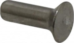 RivetKing - 1/8" Body Diam, Countersunk Uncoated Stainless Steel Solid Rivet - 3/8" Length Under Head, Grade 18-8, 90° Countersunk Head Angle - Americas Industrial Supply