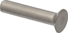 RivetKing - 1/8" Body Diam, Countersunk Uncoated Stainless Steel Solid Rivet - 5/8" Length Under Head, Grade 18-8, 90° Countersunk Head Angle - Americas Industrial Supply