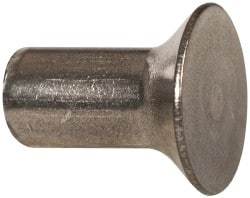 RivetKing - 3/16" Body Diam, Countersunk Uncoated Stainless Steel Solid Rivet - 3/8" Length Under Head, Grade 18-8, 90° Countersunk Head Angle - Americas Industrial Supply