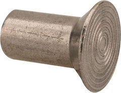 RivetKing - 1/4" Body Diam, Countersunk Uncoated Stainless Steel Solid Rivet - 1/2" Length Under Head, Grade 18-8, 90° Countersunk Head Angle - Americas Industrial Supply