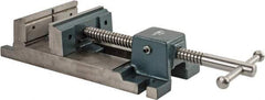 Wilton - 6-3/4" Jaw Opening Capacity x 2-1/8" Throat Depth, Horizontal Drill Press Vise - 6" Wide x 2-1/8" High Jaw, Stationary Base, Rapid Action, 17.1" OAL x 4.3" Overall Height, Cast Iron - Americas Industrial Supply
