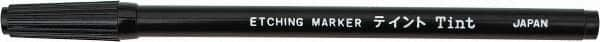 Value Collection - Black Acid Solution Marker - Felt Tip - Americas Industrial Supply