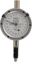 Fowler - 1/8" Range, 0-20-0 Dial Reading, 0.0005" Graduation Dial Drop Indicator - Revolution Counter - Americas Industrial Supply