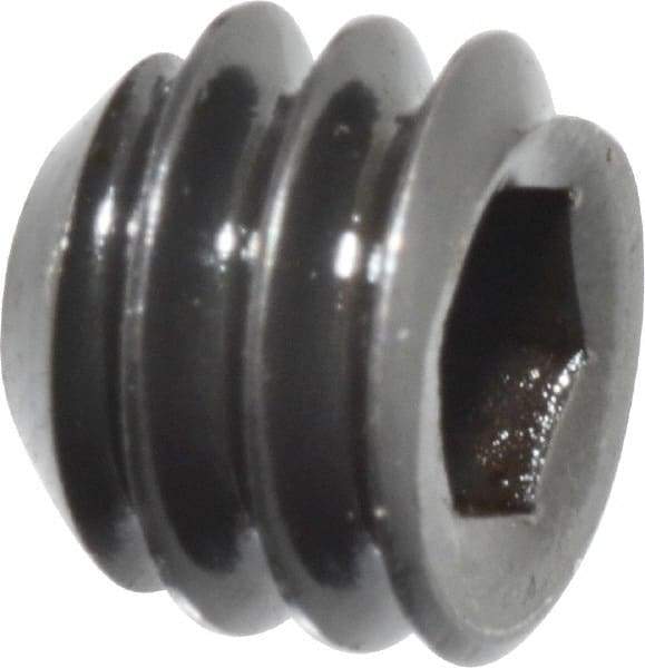Holo-Krome - 1/4-20 UNC, 3/16" OAL, Cup Point Set Screw - Grade 8 Alloy Steel, 1/8" Key - Americas Industrial Supply