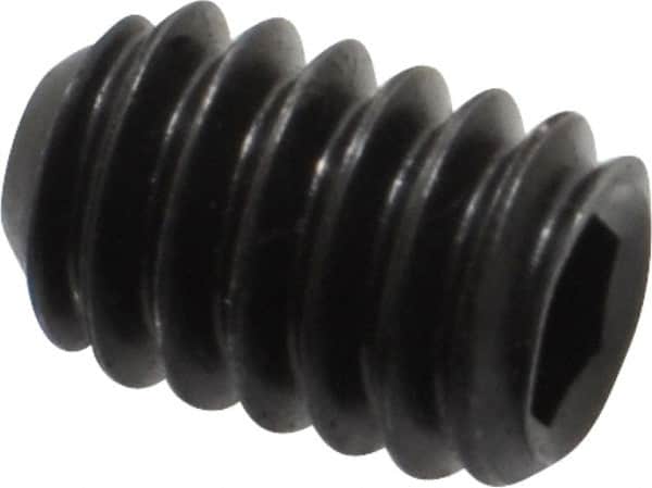 Holo-Krome - 1/4-20 UNC, 3/8" OAL, Cup Point Set Screw - Grade 8 Alloy Steel, 1/8" Key - Americas Industrial Supply