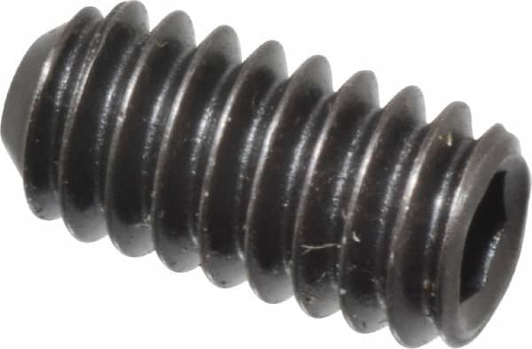 Holo-Krome - 1/4-20 UNC, 1/2" OAL, Cup Point Set Screw - Grade 8 Alloy Steel, 1/8" Key - Americas Industrial Supply