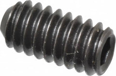 Holo-Krome - 1/4-20 UNC, 1/2" OAL, Cup Point Set Screw - Grade 8 Alloy Steel, 1/8" Key - Americas Industrial Supply