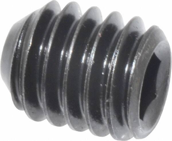 Holo-Krome - 5/16-18 UNC, 3/8" OAL, Cup Point Set Screw - Grade 8 Alloy Steel, 5/32" Key - Americas Industrial Supply