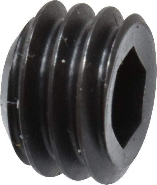 Holo-Krome - 3/8-16 UNC, 1/4" OAL, Cup Point Set Screw - Grade 8 Alloy Steel, 3/16" Key - Americas Industrial Supply