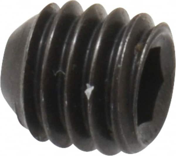 Holo-Krome - #10-32 UNF, 3/16" OAL, Cup Point Set Screw - Grade 8 Alloy Steel, 3/32" Key - Americas Industrial Supply