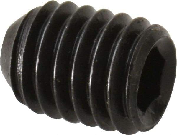 Holo-Krome - #10-32 UNF, 1/4" OAL, Cup Point Set Screw - Grade 8 Alloy Steel, 3/32" Key - Americas Industrial Supply