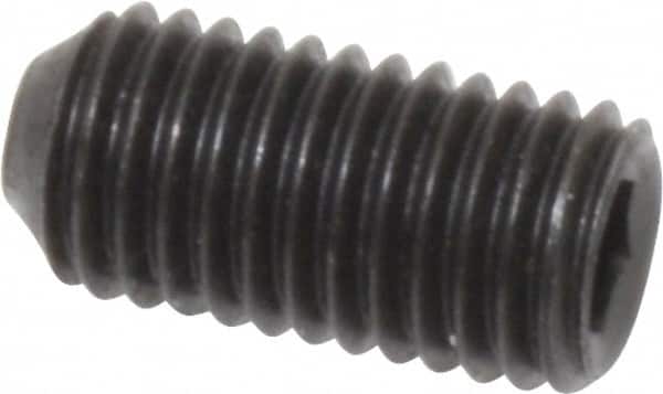 Holo-Krome - 1/4-28 UNF, 1/2" OAL, Cup Point Set Screw - Grade 8 Alloy Steel, 1/8" Key - Americas Industrial Supply