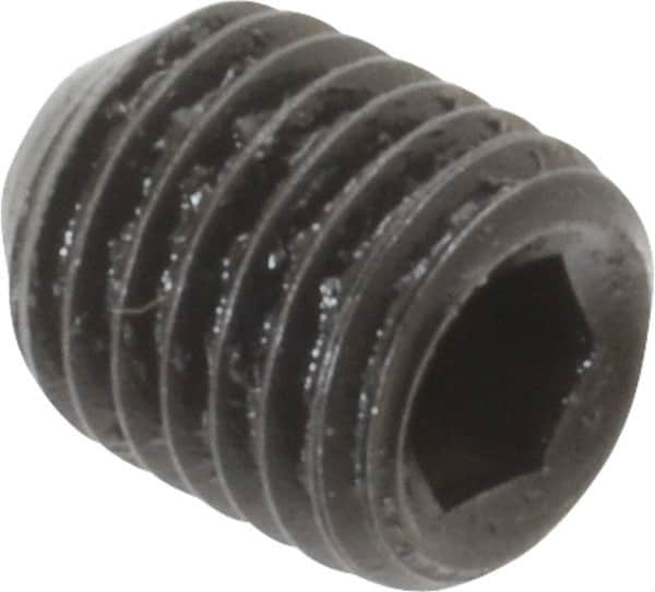 Holo-Krome - 5/16-24 UNF, 3/8" OAL, Cup Point Set Screw - Grade 8 Alloy Steel, 5/32" Key - Americas Industrial Supply