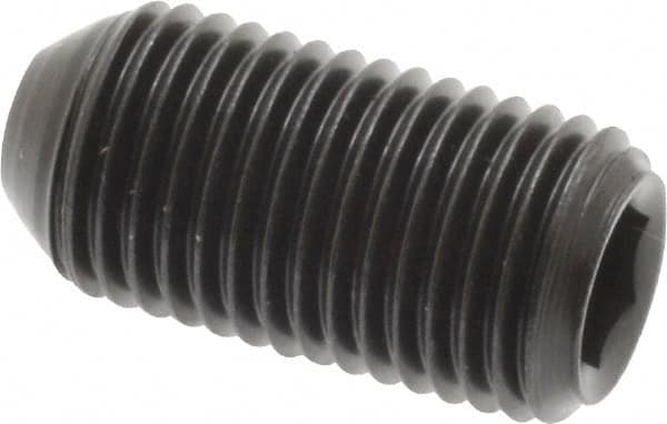 Holo-Krome - 3/8-24 UNF, 3/4" OAL, Cup Point Set Screw - Grade 8 Alloy Steel, 3/16" Key - Americas Industrial Supply