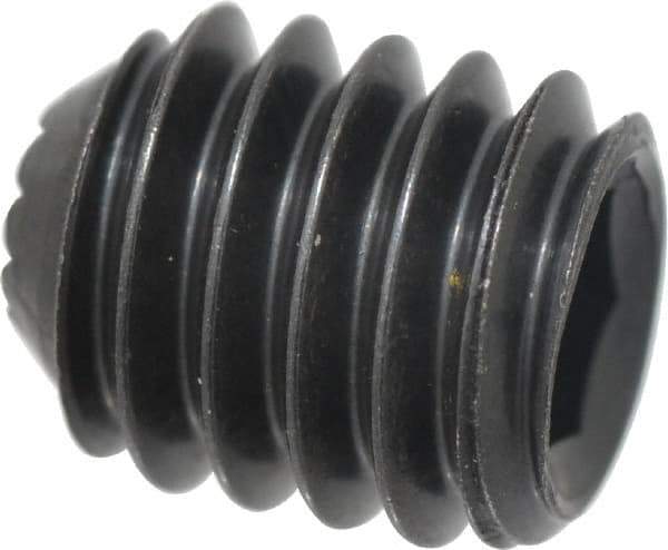 Holo-Krome - 5/16-18 UNC, 3/8" OAL, Internal Knurl Point Set Screw - Grade 8 Alloy Steel, 5/32" Key - Americas Industrial Supply