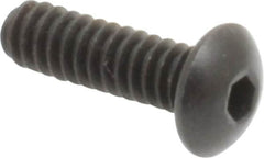 Holo-Krome - #4-40 UNC Hex Socket Drive, Button Screw - Alloy Steel, Black Oxide Finish, Fully Threaded, 3/8" Length Under Head - Americas Industrial Supply
