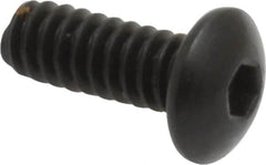 Holo-Krome - #6-32 UNC Hex Socket Drive, Button Screw - Alloy Steel, Black Oxide Finish, Fully Threaded, 3/8" Length Under Head - Americas Industrial Supply