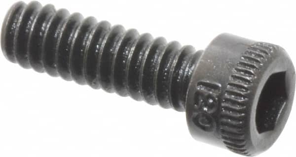 Made in USA - #4-40 UNC Hex Socket Drive, Socket Cap Screw - Alloy Steel, Black Oxide Finish, Fully Threaded, 3/8" Length Under Head - Americas Industrial Supply