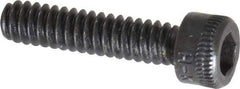 Made in USA - #4-40 UNC Hex Socket Drive, Socket Cap Screw - Alloy Steel, Black Oxide Finish, Fully Threaded, 1/2" Length Under Head - Americas Industrial Supply