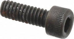 Made in USA - #5-40 UNC Hex Socket Drive, Socket Cap Screw - Alloy Steel, Black Oxide Finish, Fully Threaded, 3/8" Length Under Head - Americas Industrial Supply