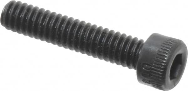 Made in USA - #5-40 UNC Hex Socket Drive, Socket Cap Screw - Alloy Steel, Black Oxide Finish, Fully Threaded, 5/8" Length Under Head - Americas Industrial Supply