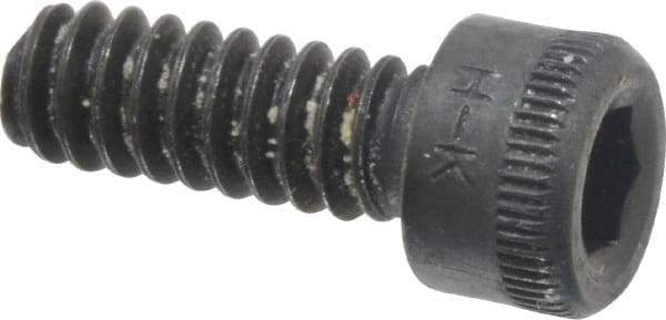 Made in USA - #6-32 UNC Hex Socket Drive, Socket Cap Screw - Alloy Steel, Black Oxide Finish, Fully Threaded, 3/8" Length Under Head - Americas Industrial Supply