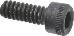 Made in USA - #6-32 UNC Hex Socket Drive, Socket Cap Screw - Alloy Steel, Black Oxide Finish, Fully Threaded, 3/8" Length Under Head - Americas Industrial Supply