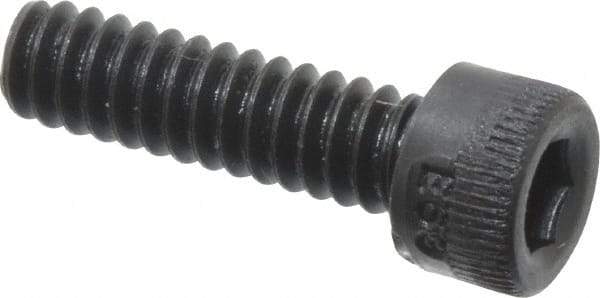 Made in USA - #6-32 UNC Hex Socket Drive, Socket Cap Screw - Alloy Steel, Black Oxide Finish, Fully Threaded, 1/2" Length Under Head - Americas Industrial Supply