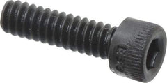 Made in USA - #6-32 UNC Hex Socket Drive, Socket Cap Screw - Alloy Steel, Black Oxide Finish, Fully Threaded, 1/2" Length Under Head - Americas Industrial Supply