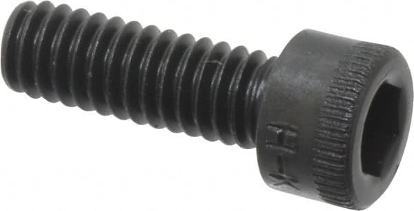 Made in USA - #8-32 UNC Hex Socket Drive, Socket Cap Screw - Alloy Steel, Black Oxide Finish, Fully Threaded, 1/2" Length Under Head - Americas Industrial Supply
