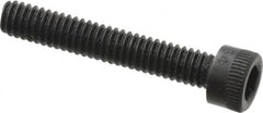 Made in USA - #8-32 UNC Hex Socket Drive, Socket Cap Screw - Alloy Steel, Black Oxide Finish, Fully Threaded, 1" Length Under Head - Americas Industrial Supply