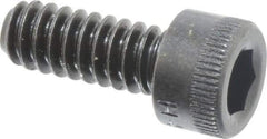 Made in USA - #10-24 UNC Hex Socket Drive, Socket Cap Screw - Alloy Steel, Black Oxide Finish, Fully Threaded, 1/2" Length Under Head - Americas Industrial Supply