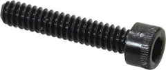Made in USA - #10-24 UNC Hex Socket Drive, Socket Cap Screw - Alloy Steel, Black Oxide Finish, Fully Threaded, 1" Length Under Head - Americas Industrial Supply